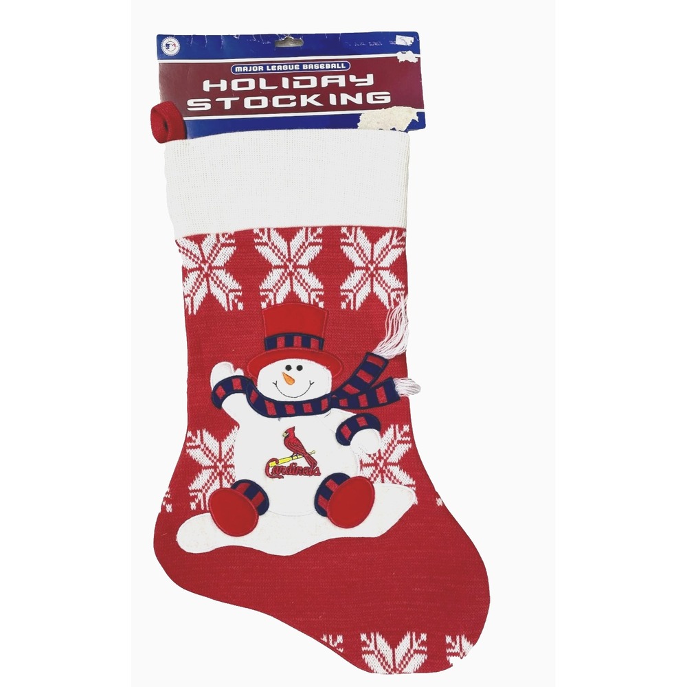 St louis Cardinals Christmas Stocking Holiday Snowman Team Colors Very Cute MLB